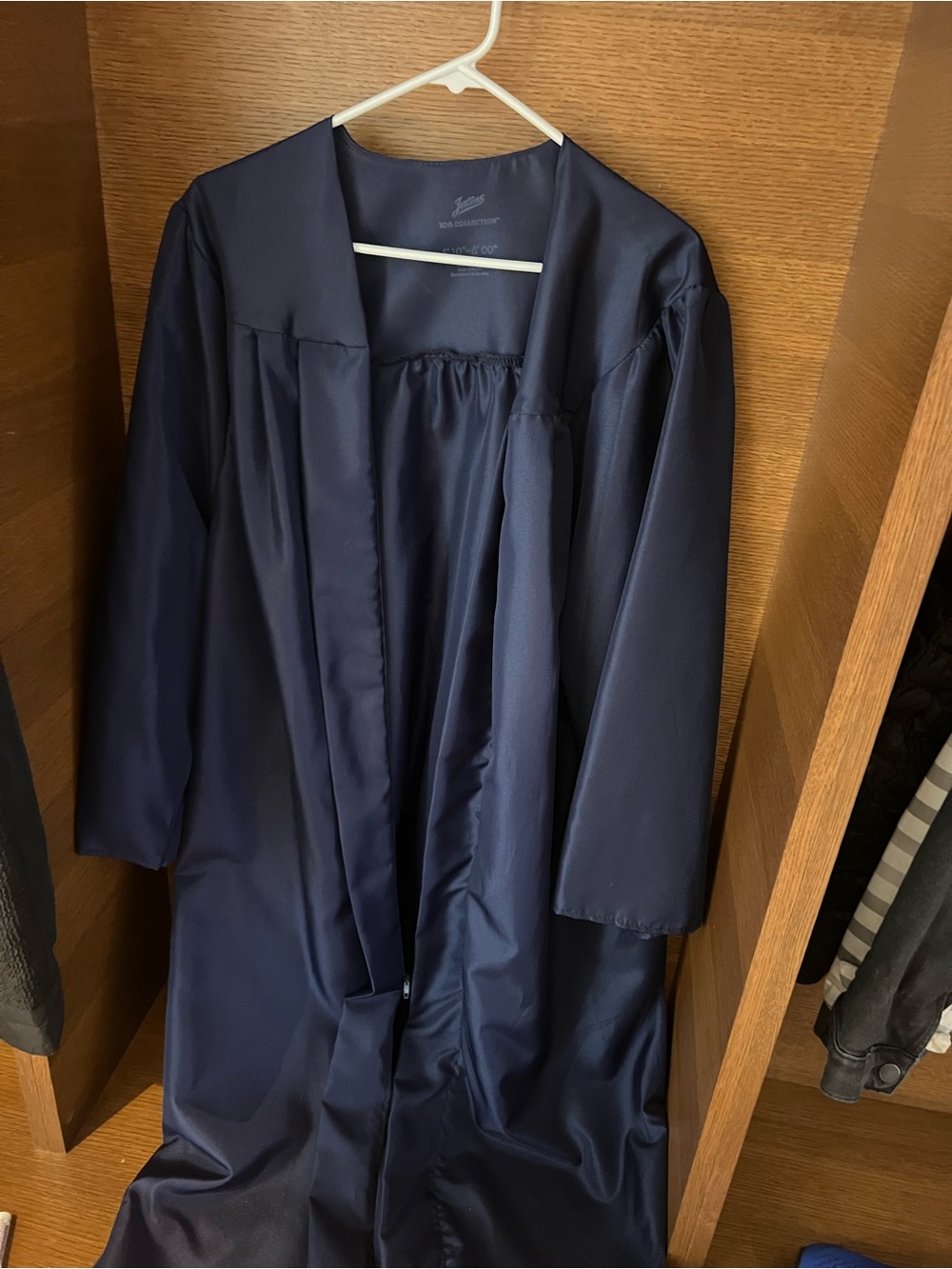 Navy graduation gown